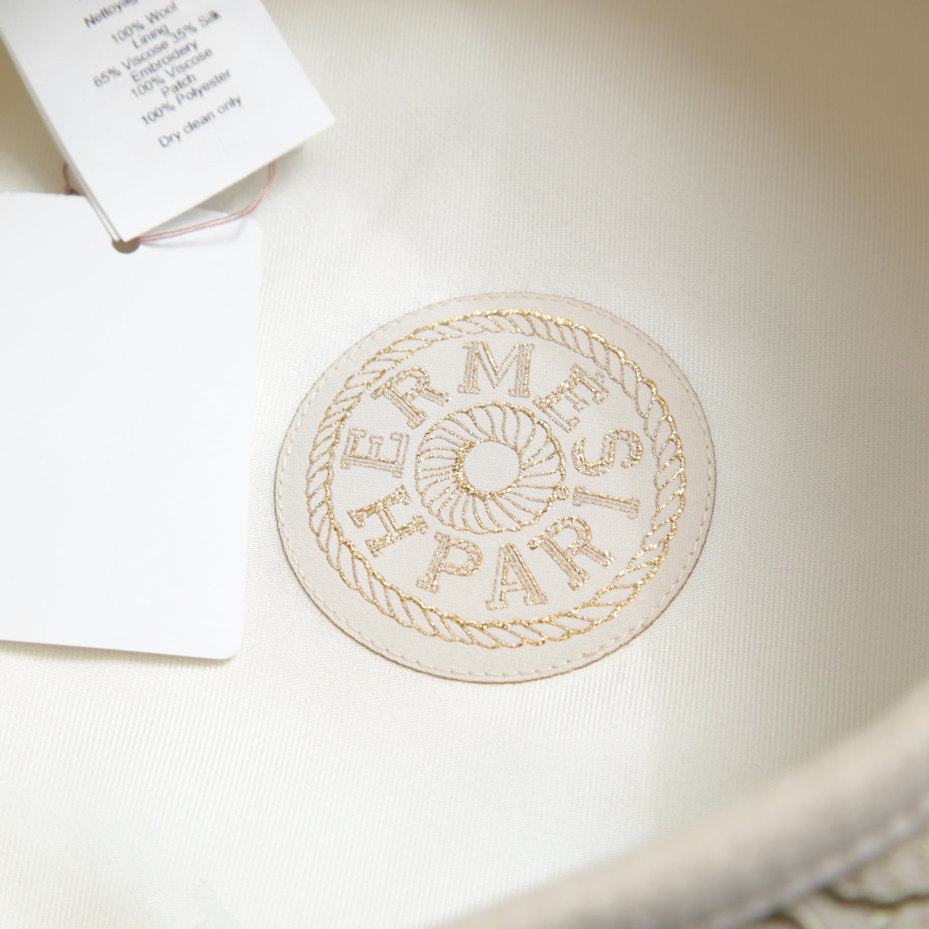 新品 HERMES エルメス / 2023年商品 サントノーレ アン フィネス / ベレー帽 / size 57 (アイボリー)