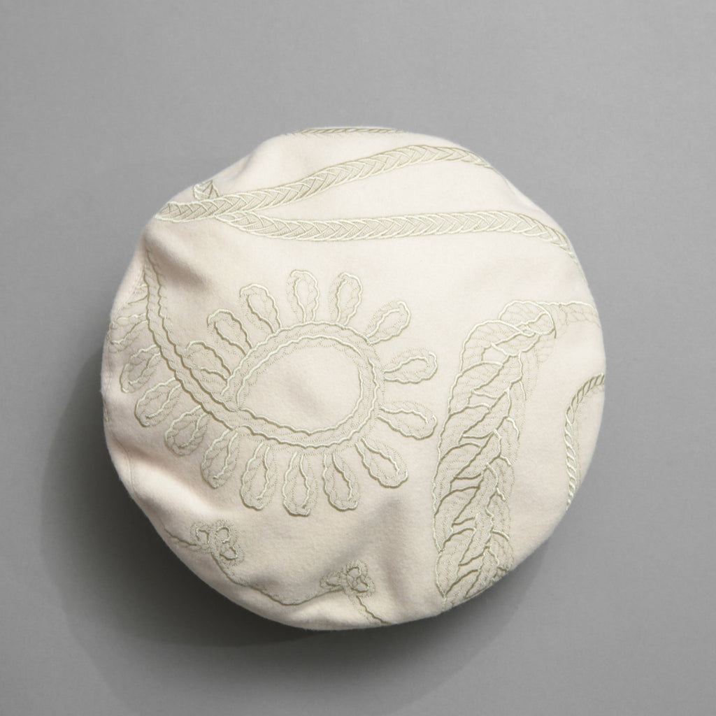 新品 HERMES エルメス / 2023年商品 サントノーレ アン フィネス / ベレー帽 / size 57 (アイボリー)