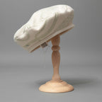 新品 HERMES エルメス / 2023年商品 サントノーレ アン フィネス / ベレー帽 / size 57 (アイボリー)