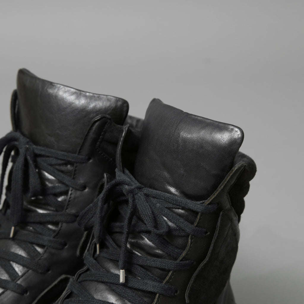 BORIS BIDJAN SABERI ボリス ビジャン サベリ / 16SS BAMBA 4 / HIGH / OBJECT DYED LAMB LEATHER / ラムレザー スニーカー / size 41 (26cm) BLACK