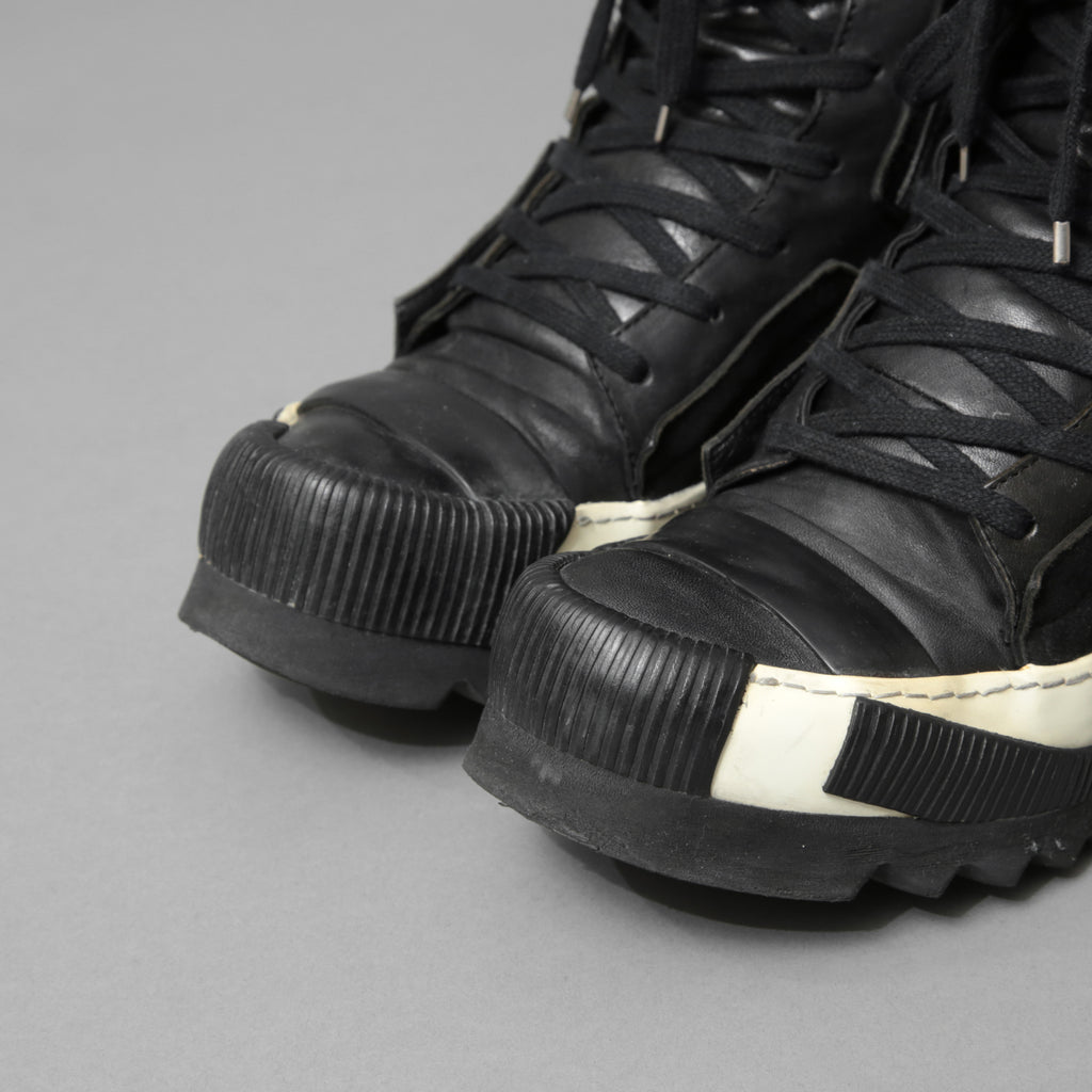BORIS BIDJAN SABERI ボリス ビジャン サベリ / 16SS BAMBA 4 / HIGH / OBJECT DYED LAMB LEATHER / ラムレザー スニーカー / size 41 (26cm) BLACK