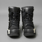 BORIS BIDJAN SABERI ボリス ビジャン サベリ / 16SS BAMBA 4 / HIGH / OBJECT DYED LAMB LEATHER / ラムレザー スニーカー / size 41 (26cm) BLACK