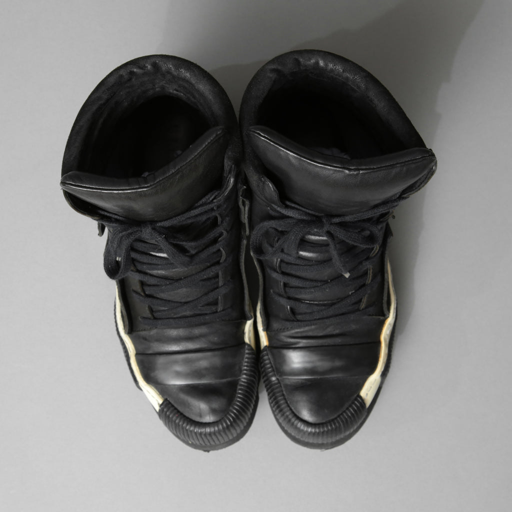 BORIS BIDJAN SABERI ボリス ビジャン サベリ / 16SS BAMBA 4 / HIGH / OBJECT DYED LAMB LEATHER / ラムレザー スニーカー / size 41 (26cm) BLACK