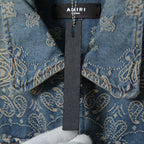 美品 AMIRI アミリ / Bandana Embroidery Denim Blouson / size M (INDIGO) バンダナ 総柄 刺繍 デニムジャケット