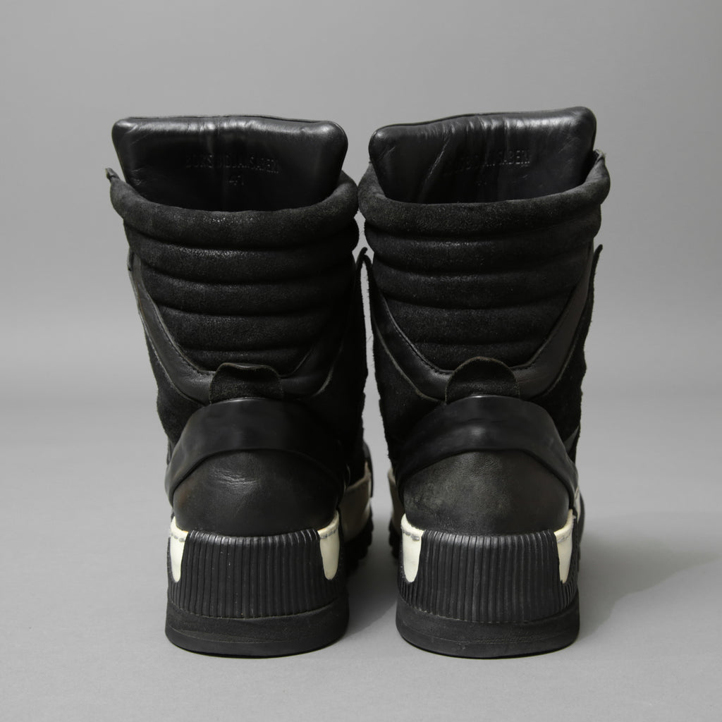 BORIS BIDJAN SABERI ボリス ビジャン サベリ / 16SS BAMBA 4 / HIGH / OBJECT DYED LAMB LEATHER / ラムレザー スニーカー / size 41 (26cm) BLACK