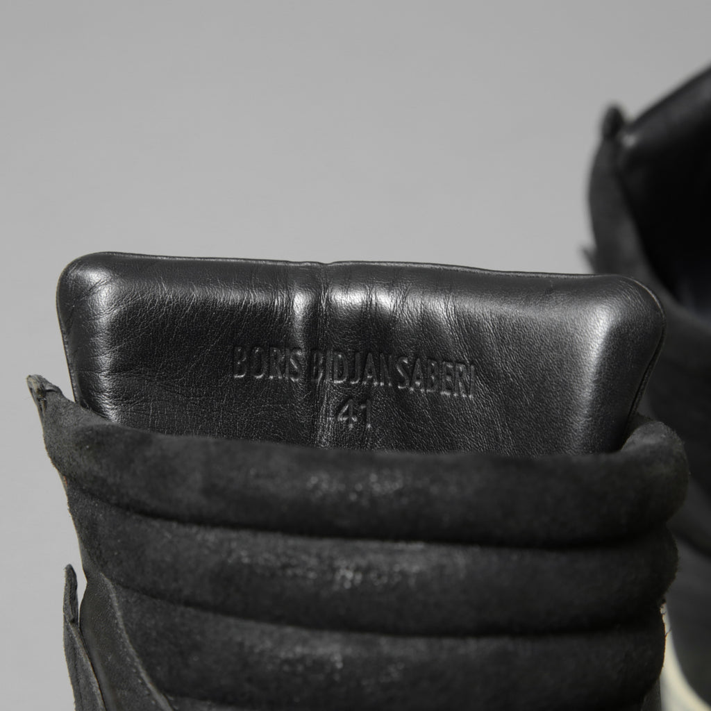 BORIS BIDJAN SABERI ボリス ビジャン サベリ / 16SS BAMBA 4 / HIGH / OBJECT DYED LAMB LEATHER / ラムレザー スニーカー / size 41 (26cm) BLACK