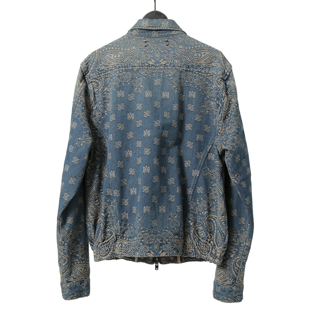 美品 AMIRI アミリ / Bandana Embroidery Denim Blouson / size M (INDIGO) バンダナ 総柄 刺繍 デニムジャケット