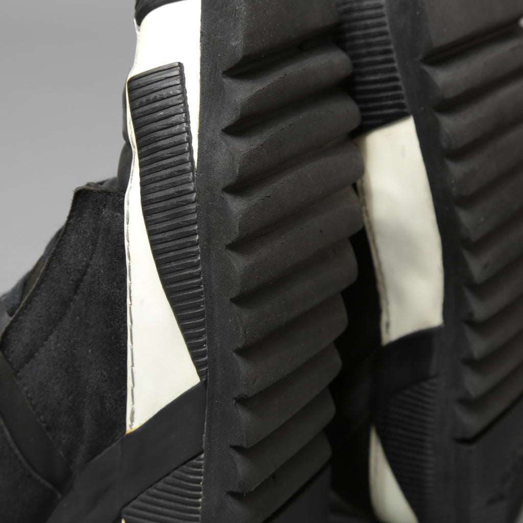 BORIS BIDJAN SABERI ボリス ビジャン サベリ / 16SS BAMBA 4 / HIGH / OBJECT DYED LAMB LEATHER / ラムレザー スニーカー / size 41 (26cm) BLACK