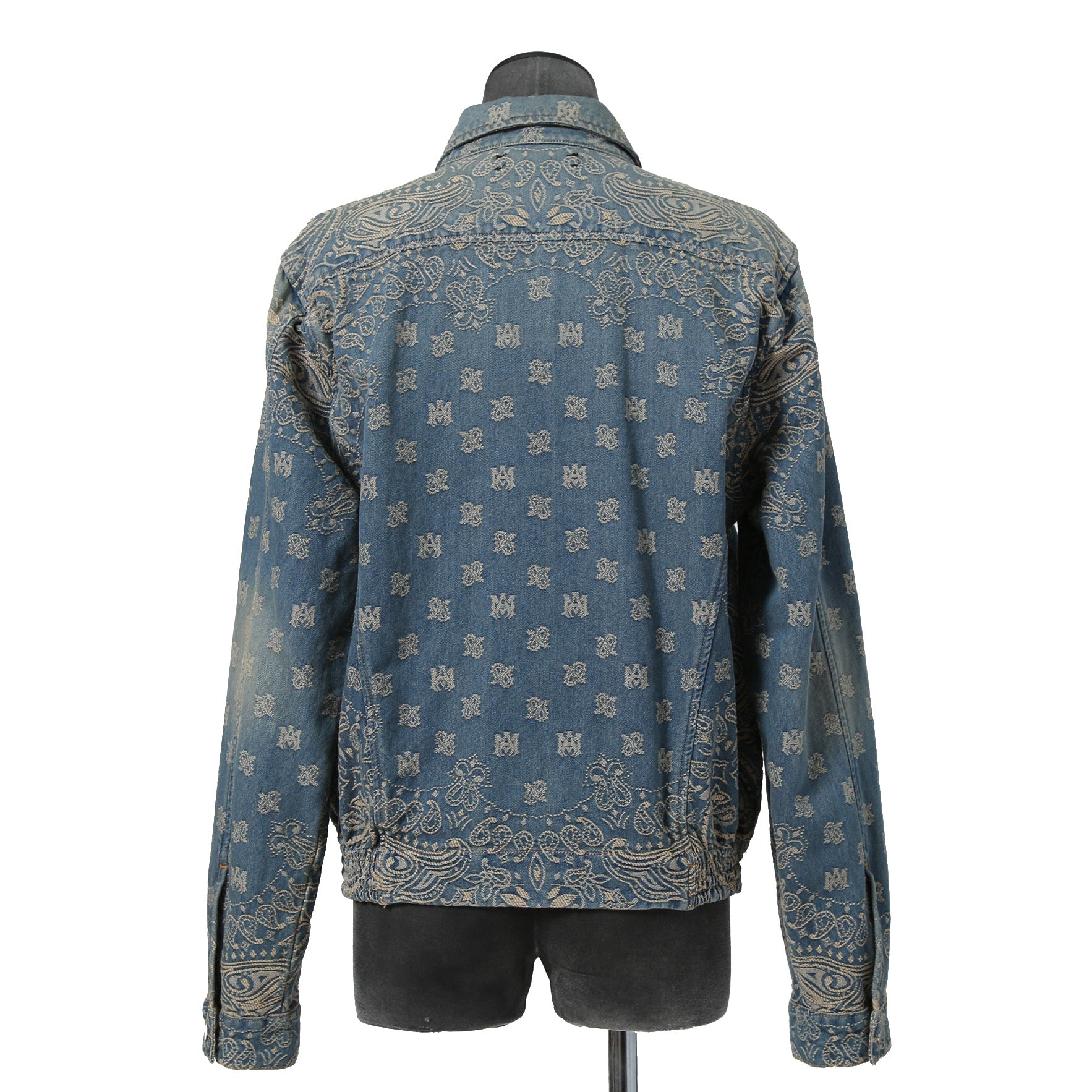 美品 AMIRI アミリ / Bandana Embroidery Denim Blouson / size M (INDIGO) バンダナ 総柄 刺繍 デニムジャケット
