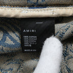 美品 AMIRI アミリ / Bandana Embroidery Denim Blouson / size M (INDIGO) バンダナ 総柄 刺繍 デニムジャケット