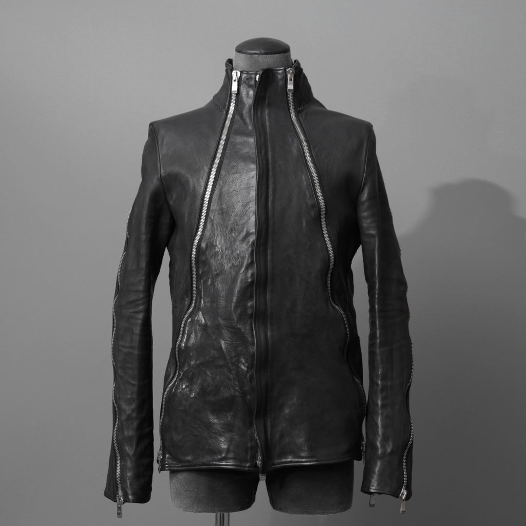 incarnation インカネーション / 16AW 美品 Baby Calf Object Dyed Zip Seam / Leather Jacket / size XS (BLACK)