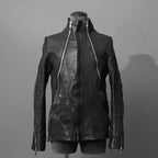 incarnation インカネーション / 16AW 美品 Baby Calf Object Dyed Zip Seam / Leather Jacket / size XS (BLACK)