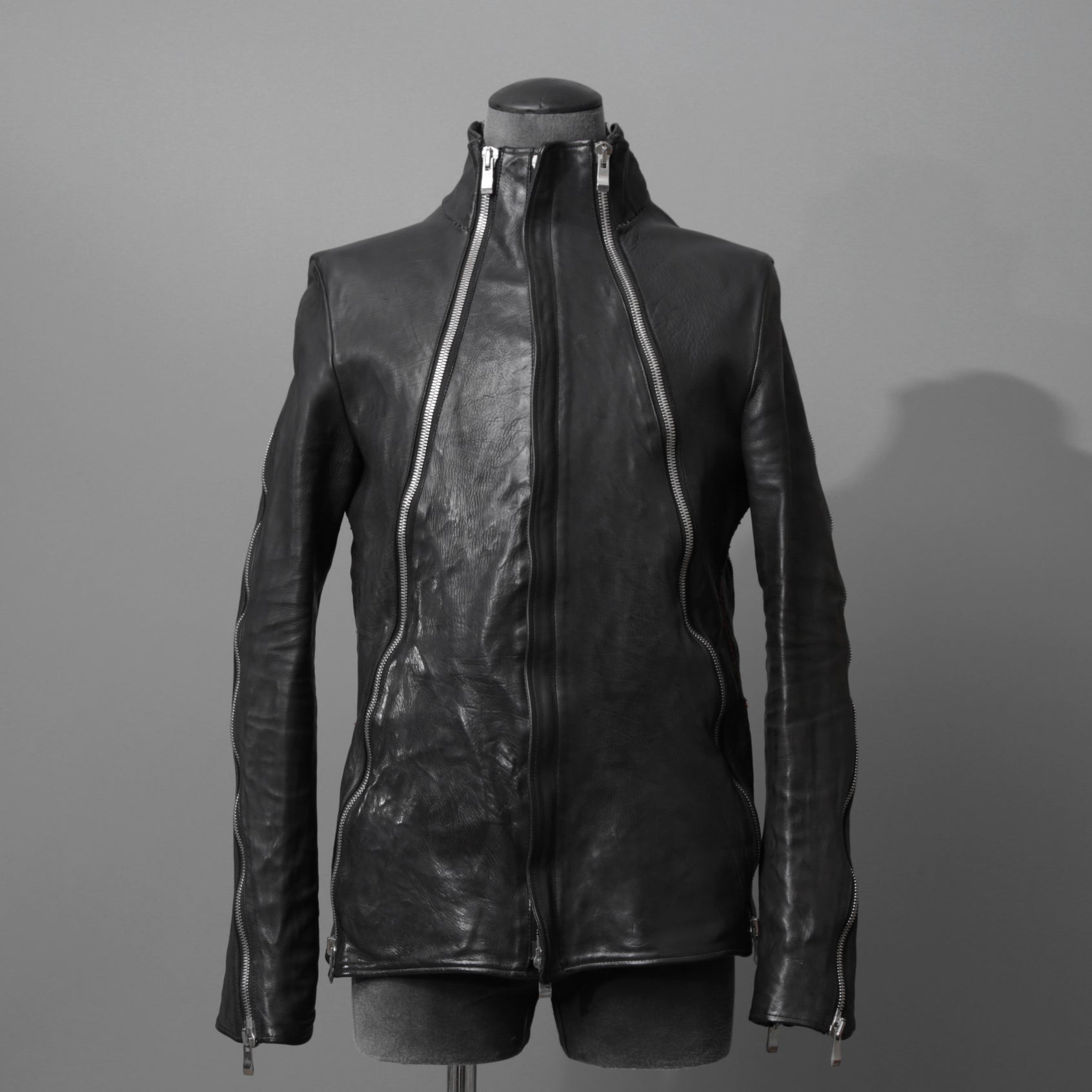 incarnation インカネーション / 16AW 美品 Baby Calf Object Dyed Zip Seam / Leather Jacket / size XS (BLACK)