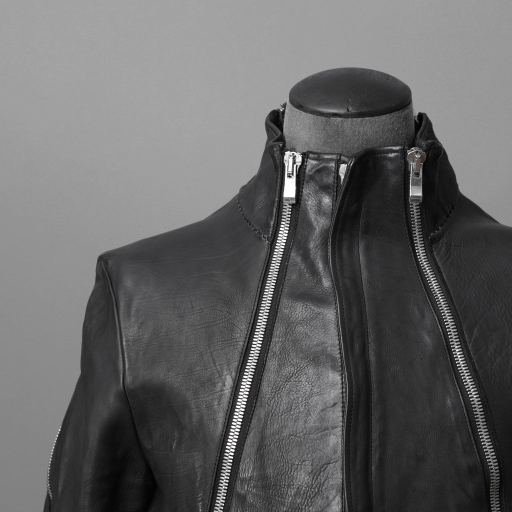 incarnation インカネーション / 16AW 美品 Baby Calf Object Dyed Zip Seam / Leather Jacket / size XS (BLACK)