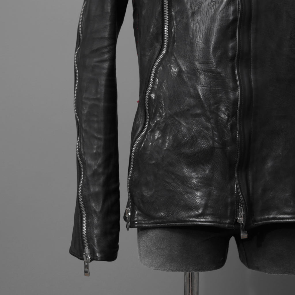 incarnation インカネーション / 16AW 美品 Baby Calf Object Dyed Zip Seam / Leather Jacket / size XS (BLACK)