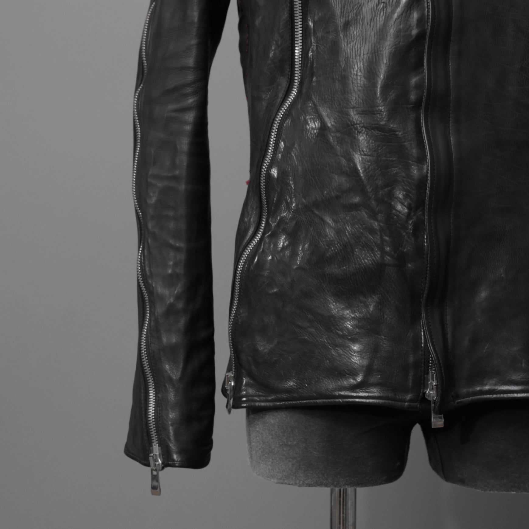 incarnation インカネーション / 16AW 美品 Baby Calf Object Dyed Zip Seam / Leather Jacket / size XS (BLACK)