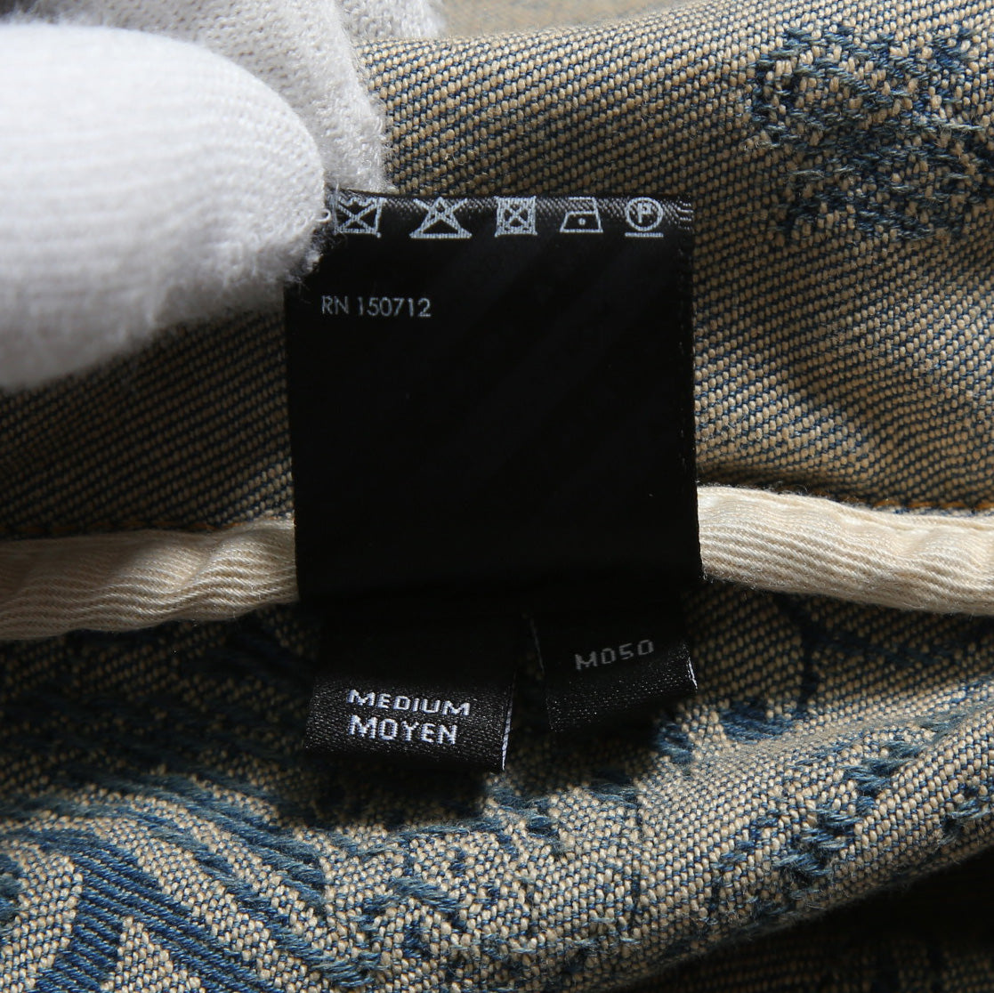 美品 AMIRI アミリ / Bandana Embroidery Denim Blouson / size M (INDIGO) バンダナ 総柄 刺繍 デニムジャケット