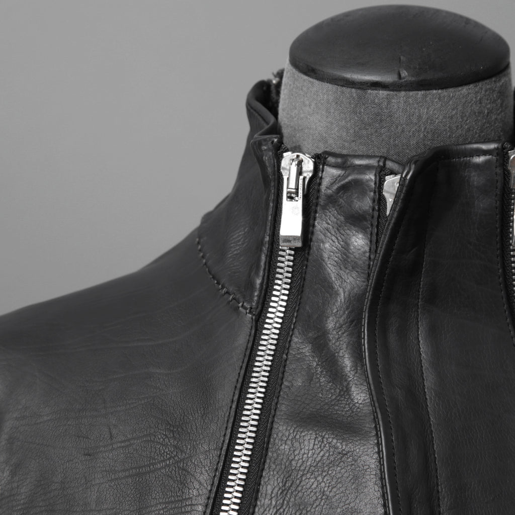 incarnation インカネーション / 16AW 美品 Baby Calf Object Dyed Zip Seam / Leather Jacket / size XS (BLACK)