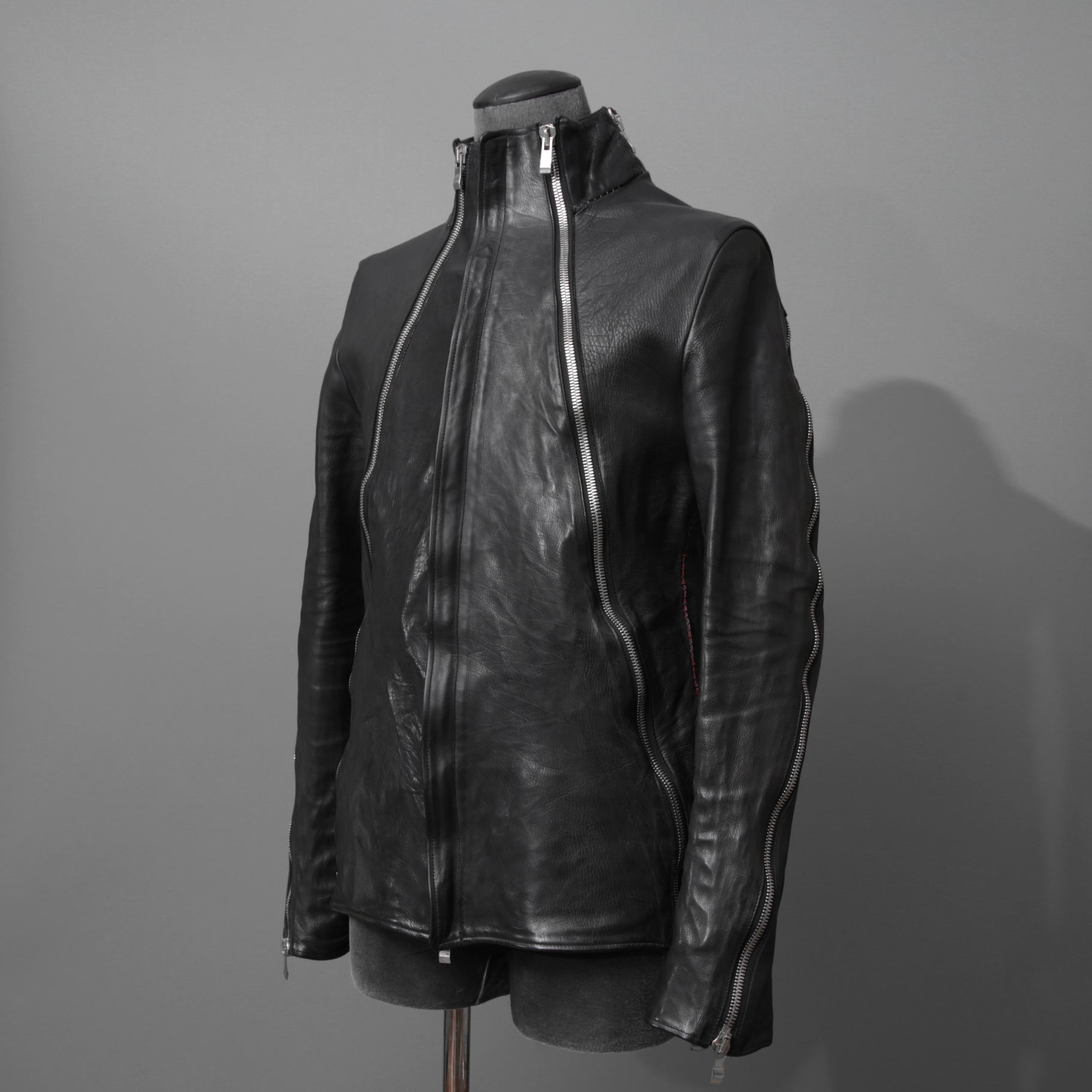 incarnation インカネーション / 16AW 美品 Baby Calf Object Dyed Zip Seam / Leather Jacket / size XS (BLACK)