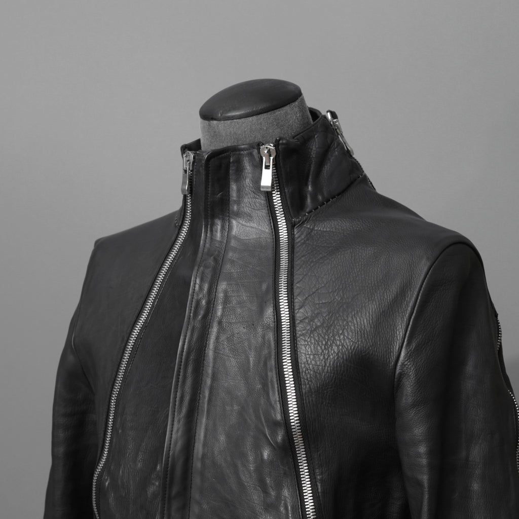 incarnation インカネーション / 16AW 美品 Baby Calf Object Dyed Zip Seam / Leather Jacket / size XS (BLACK)