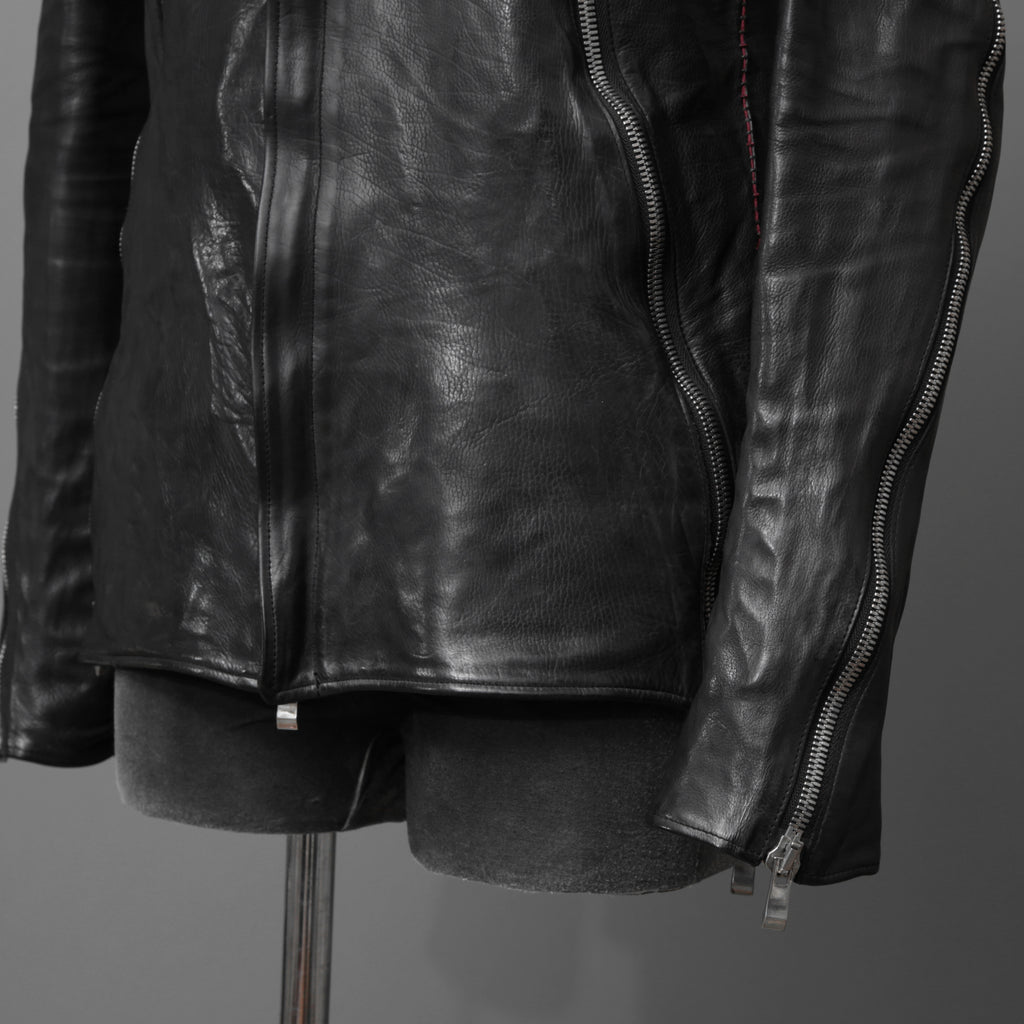 incarnation インカネーション / 16AW 美品 Baby Calf Object Dyed Zip Seam / Leather Jacket / size XS (BLACK)