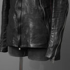 incarnation インカネーション / 16AW 美品 Baby Calf Object Dyed Zip Seam / Leather Jacket / size XS (BLACK)