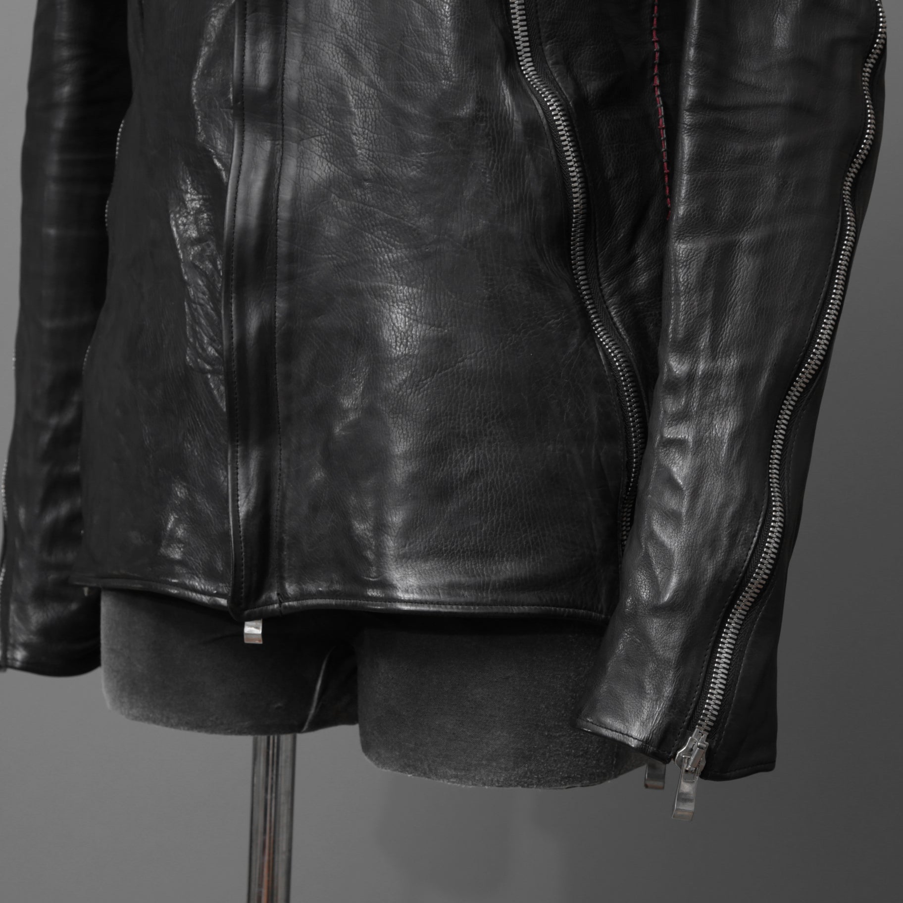 incarnation インカネーション / 16AW 美品 Baby Calf Object Dyed Zip Seam / Leather Jacket / size XS (BLACK)