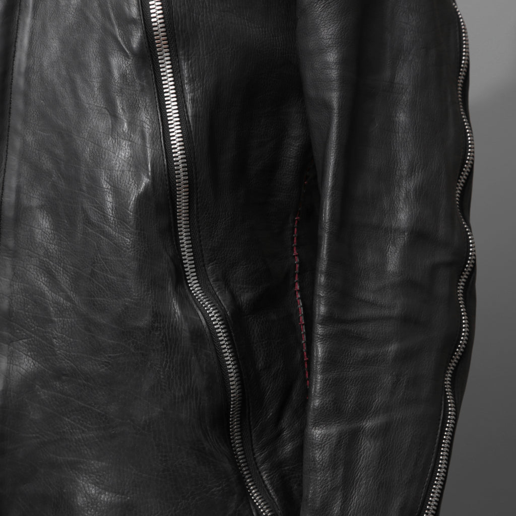 incarnation インカネーション / 16AW 美品 Baby Calf Object Dyed Zip Seam / Leather Jacket / size XS (BLACK)