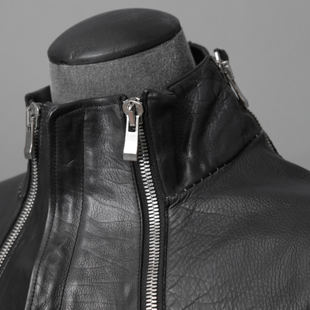 incarnation インカネーション / 16AW 美品 Baby Calf Object Dyed Zip Seam / Leather Jacket / size XS (BLACK)
