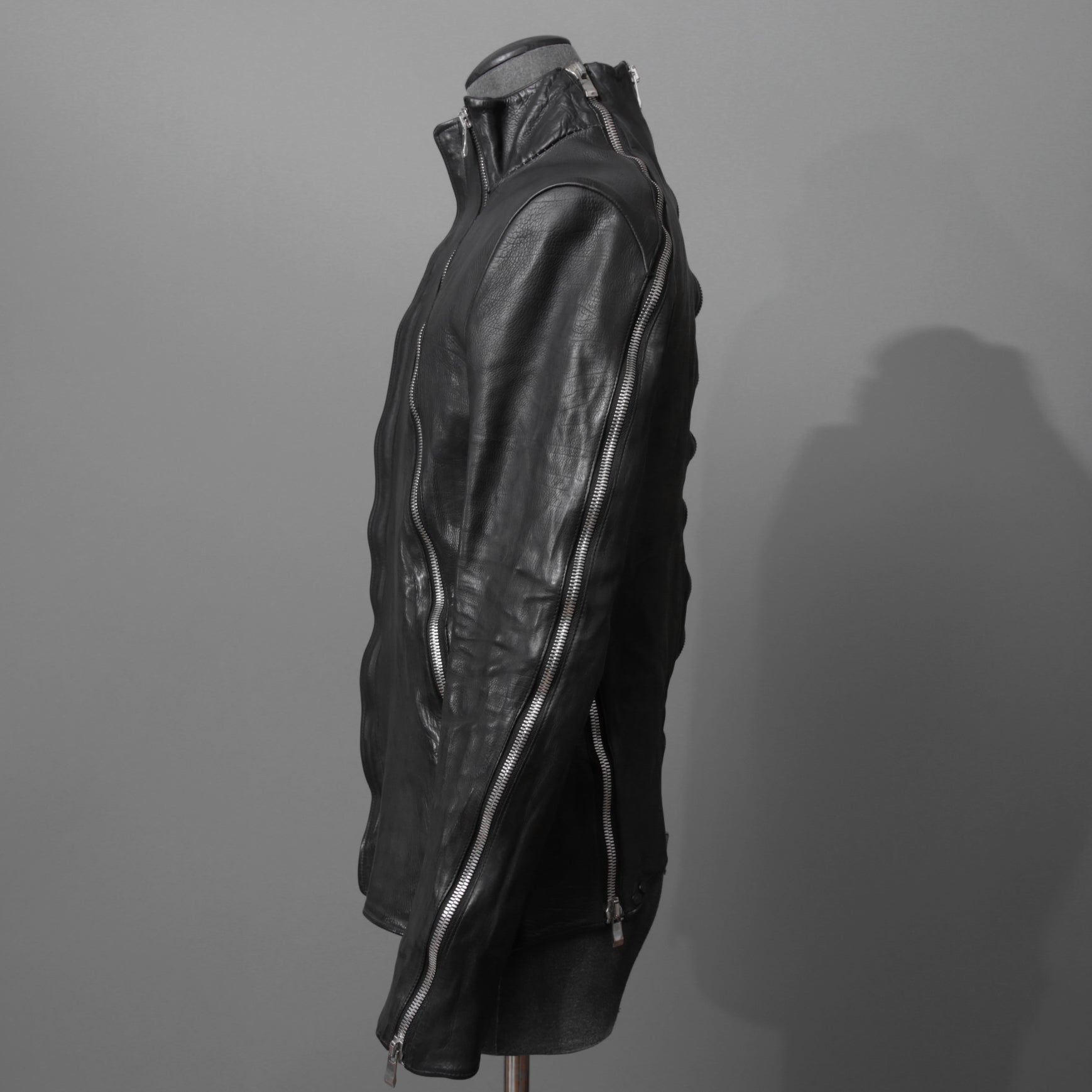 incarnation インカネーション / 16AW 美品 Baby Calf Object Dyed Zip Seam / Leather Jacket / size XS (BLACK)