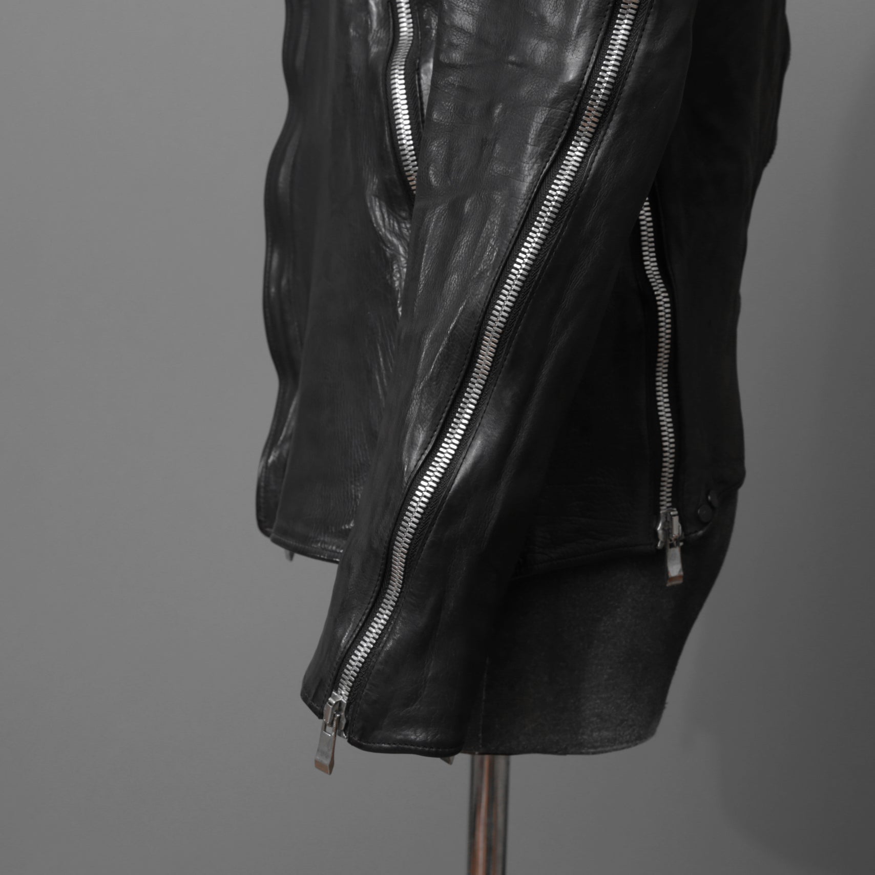 incarnation インカネーション / 16AW 美品 Baby Calf Object Dyed Zip Seam / Leather Jacket / size XS (BLACK)