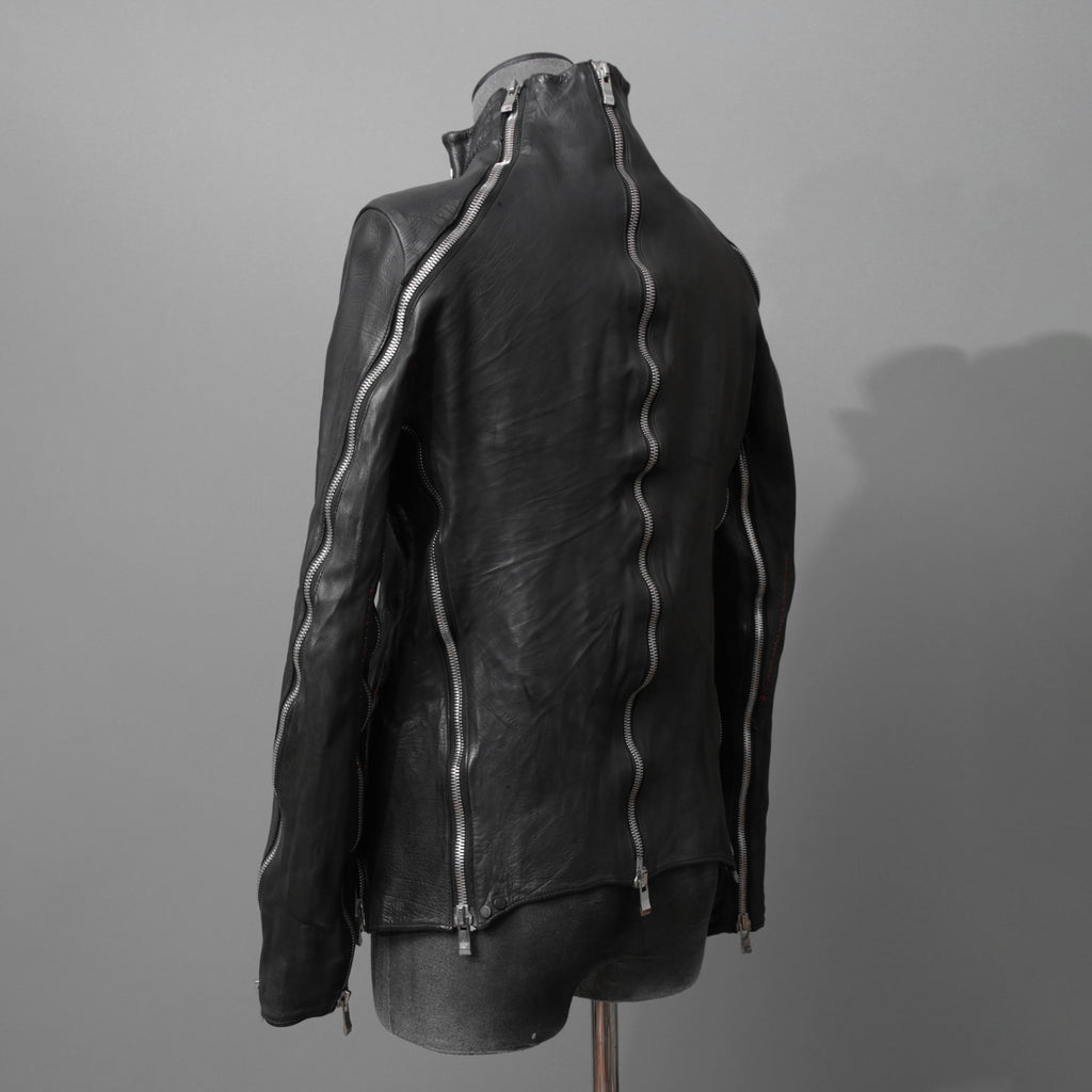 incarnation インカネーション / 16AW 美品 Baby Calf Object Dyed Zip Seam / Leather Jacket / size XS (BLACK)