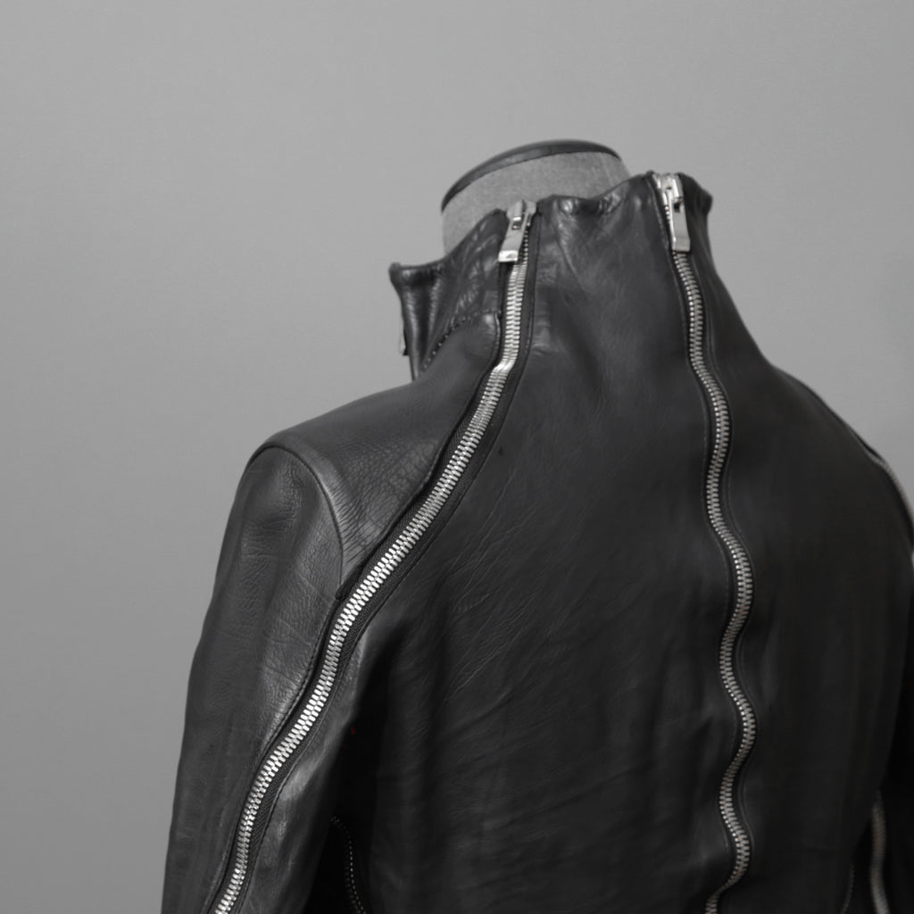 incarnation インカネーション / 16AW 美品 Baby Calf Object Dyed Zip Seam / Leather Jacket / size XS (BLACK)