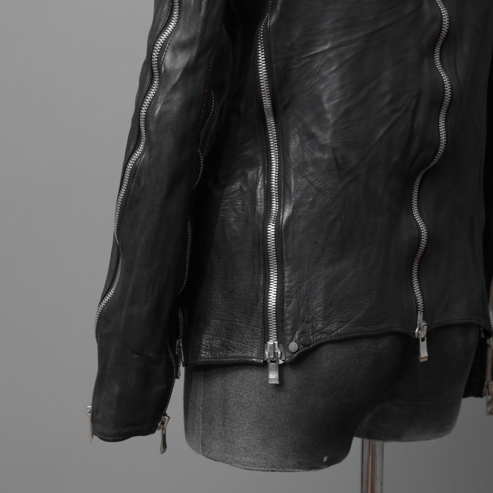 incarnation インカネーション / 16AW 美品 Baby Calf Object Dyed Zip Seam / Leather Jacket / size XS (BLACK)