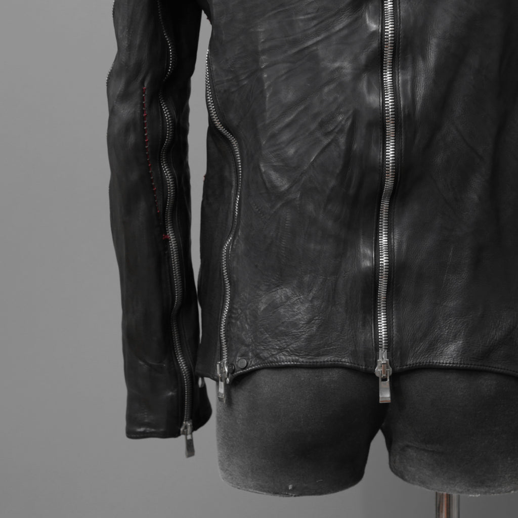 incarnation インカネーション / 16AW 美品 Baby Calf Object Dyed Zip Seam / Leather Jacket / size XS (BLACK)