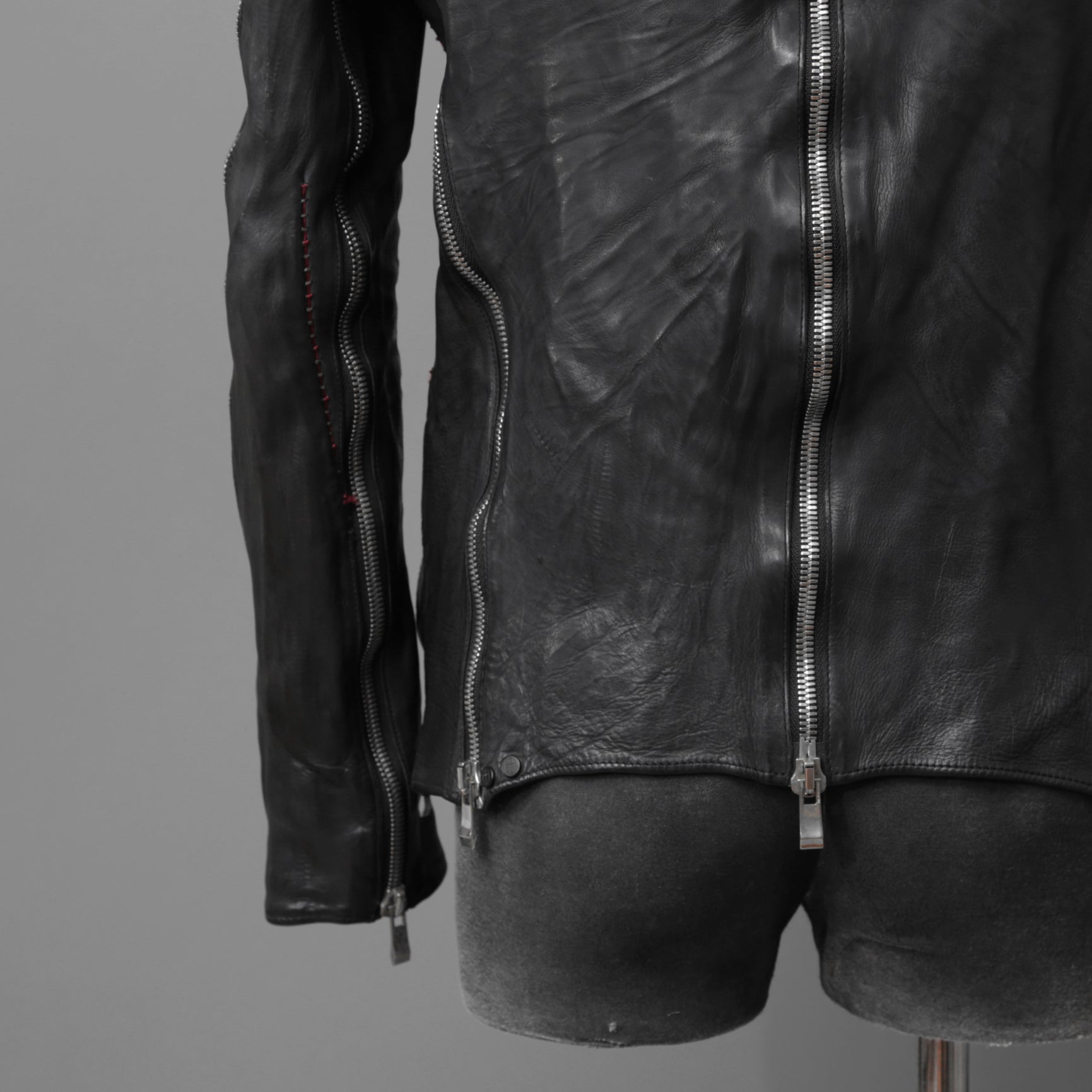 incarnation インカネーション / 16AW 美品 Baby Calf Object Dyed Zip Seam / Leather Jacket / size XS (BLACK)