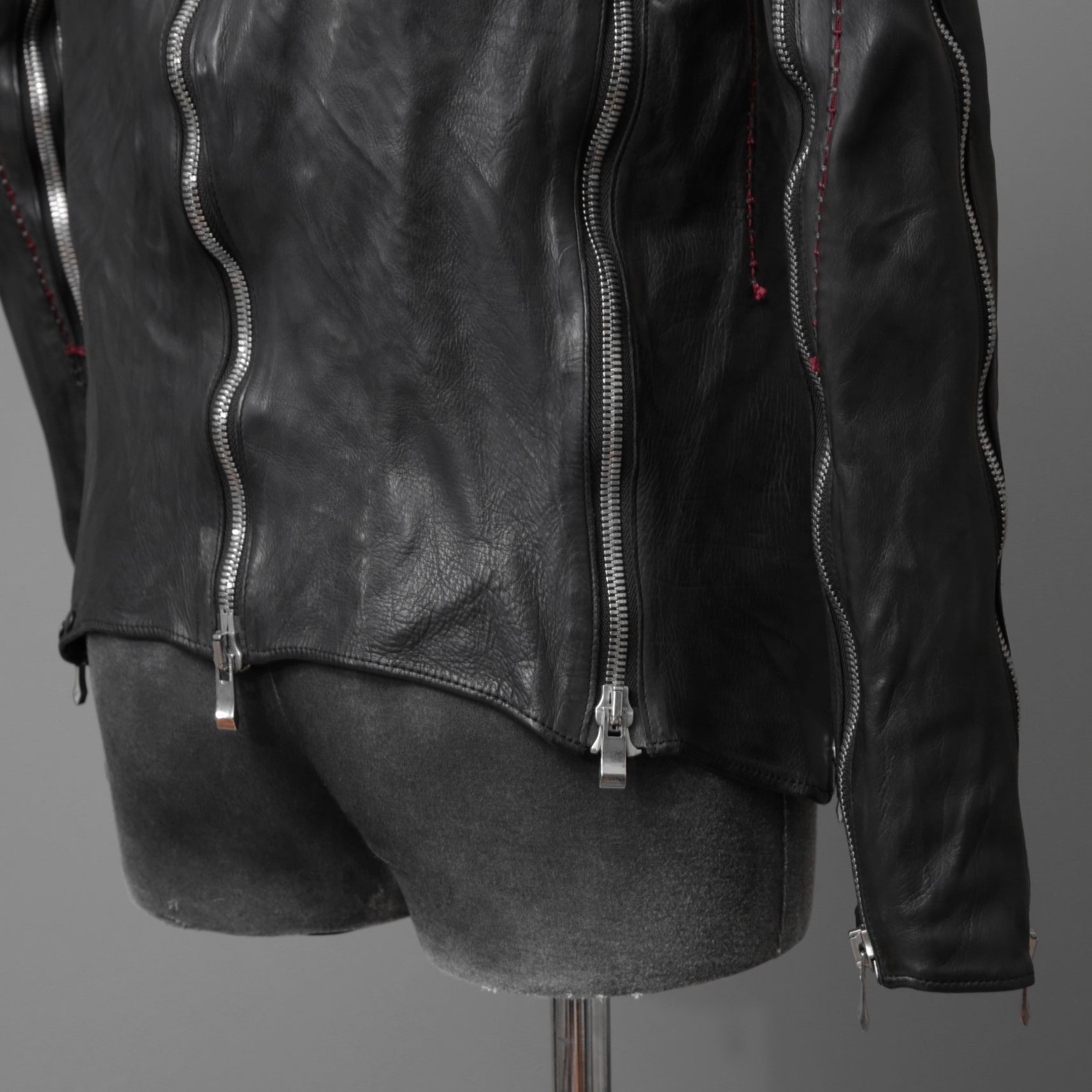 incarnation インカネーション / 16AW 美品 Baby Calf Object Dyed Zip Seam / Leather Jacket / size XS (BLACK)