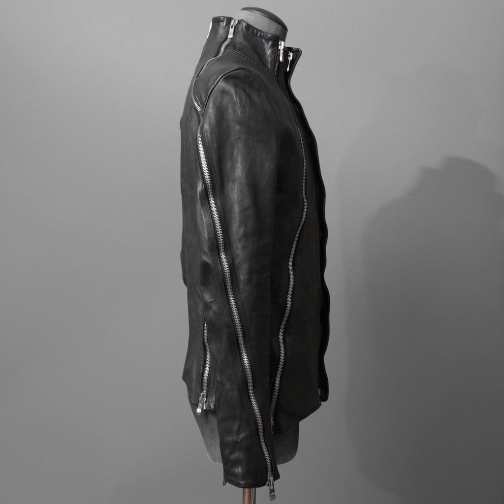 incarnation インカネーション / 16AW 美品 Baby Calf Object Dyed Zip Seam / Leather Jacket / size XS (BLACK)