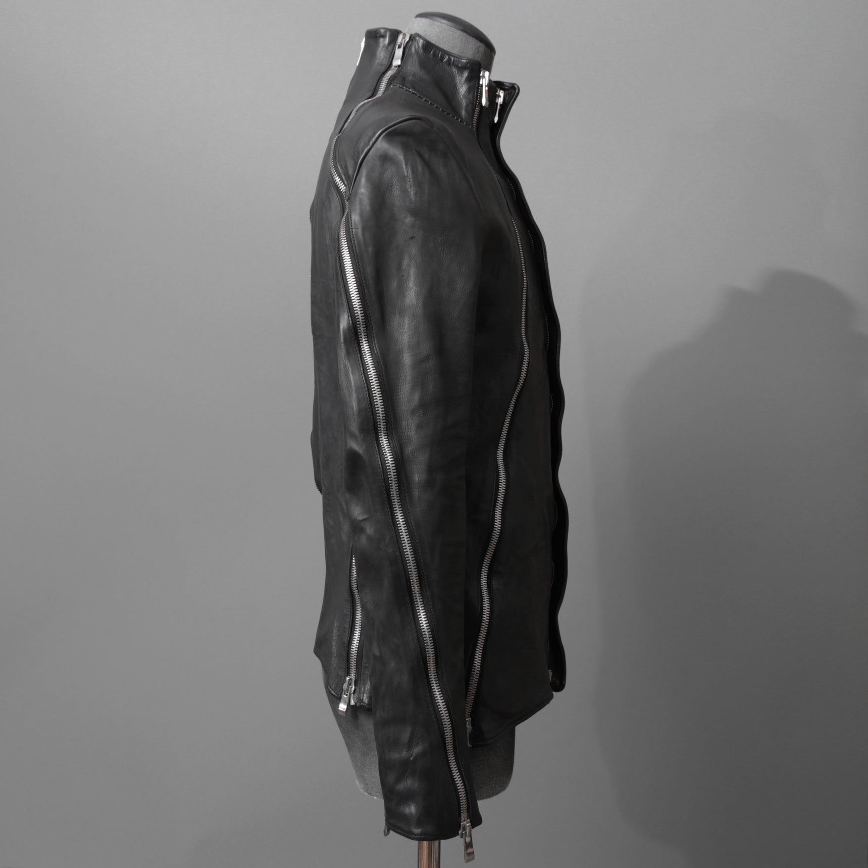 incarnation インカネーション / 16AW 美品 Baby Calf Object Dyed Zip Seam / Leather Jacket / size XS (BLACK)