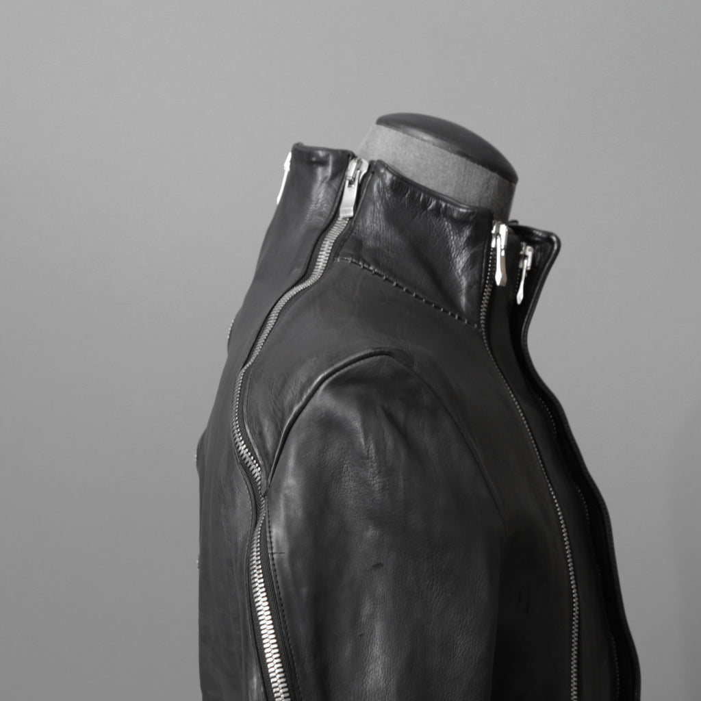 incarnation インカネーション / 16AW 美品 Baby Calf Object Dyed Zip Seam / Leather Jacket / size XS (BLACK)