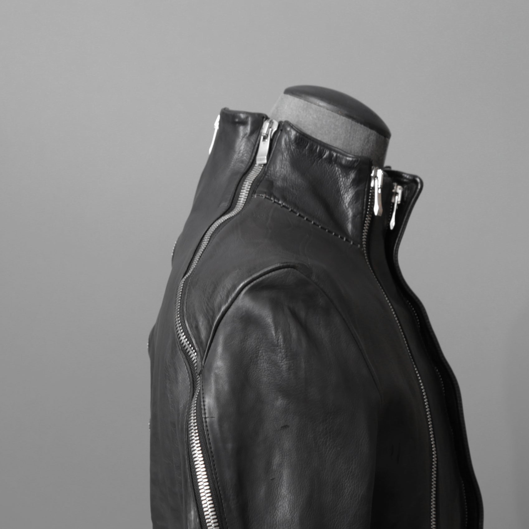 incarnation インカネーション / 16AW 美品 Baby Calf Object Dyed Zip Seam / Leather Jacket / size XS (BLACK)