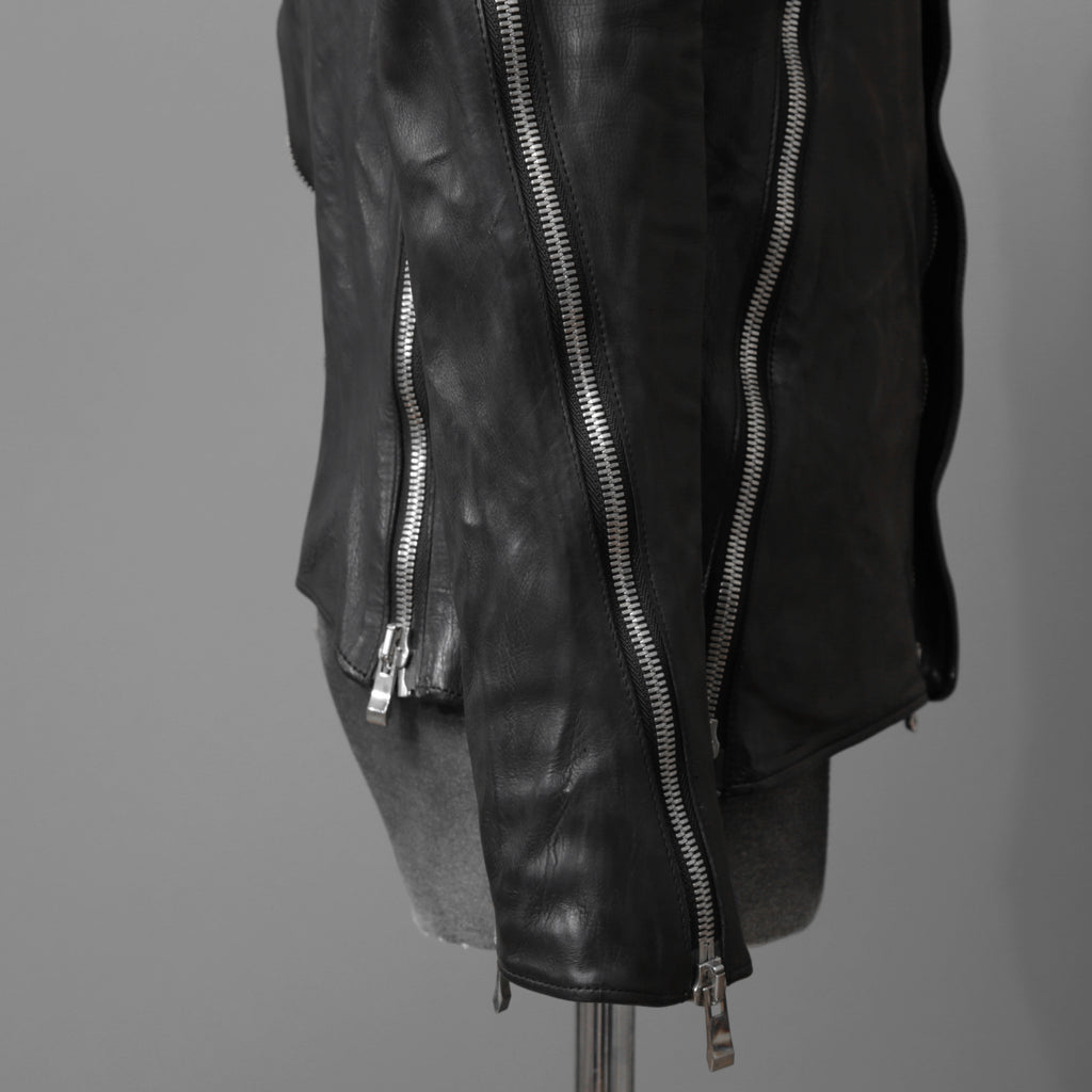 incarnation インカネーション / 16AW 美品 Baby Calf Object Dyed Zip Seam / Leather Jacket / size XS (BLACK)