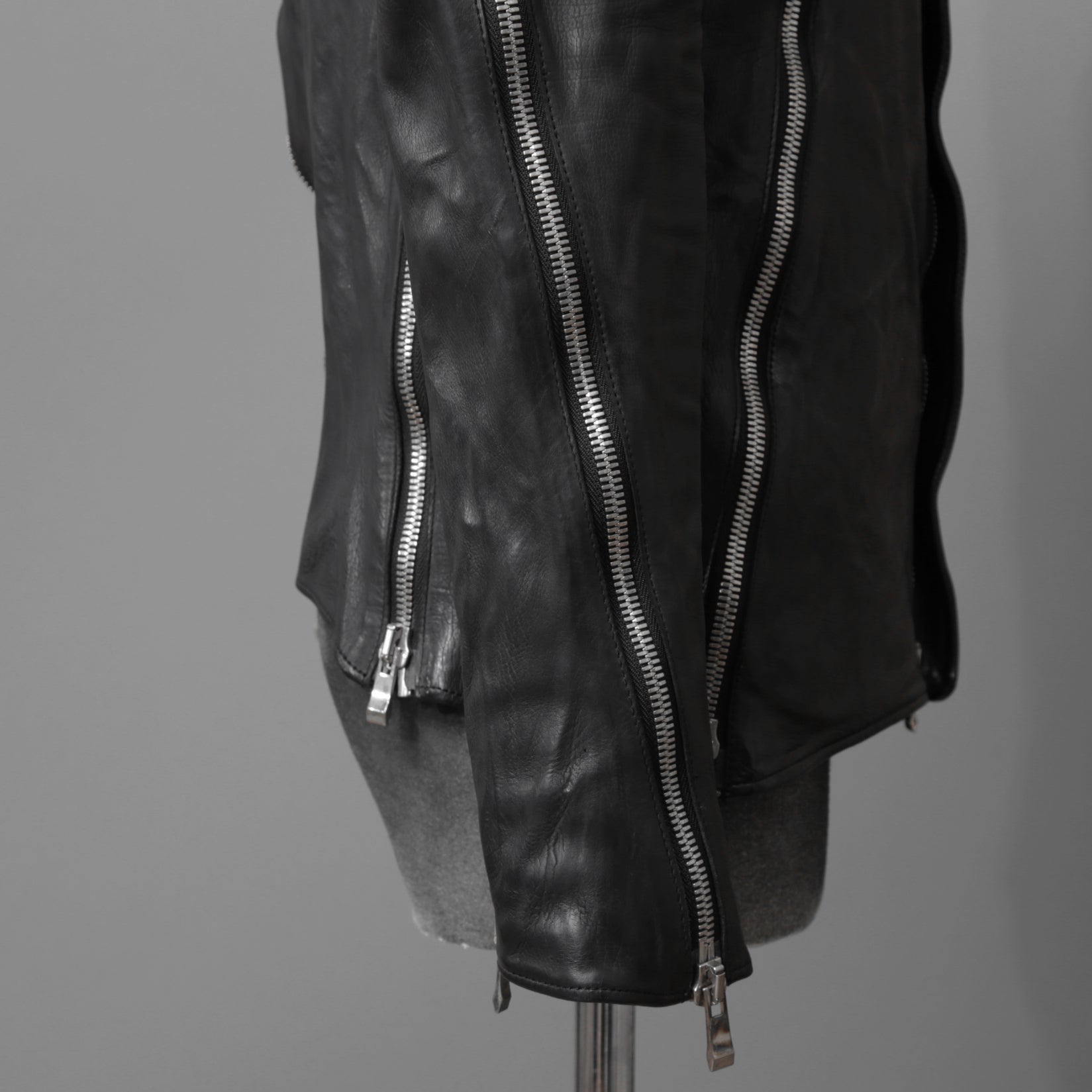 incarnation インカネーション / 16AW 美品 Baby Calf Object Dyed Zip Seam / Leather Jacket / size XS (BLACK)