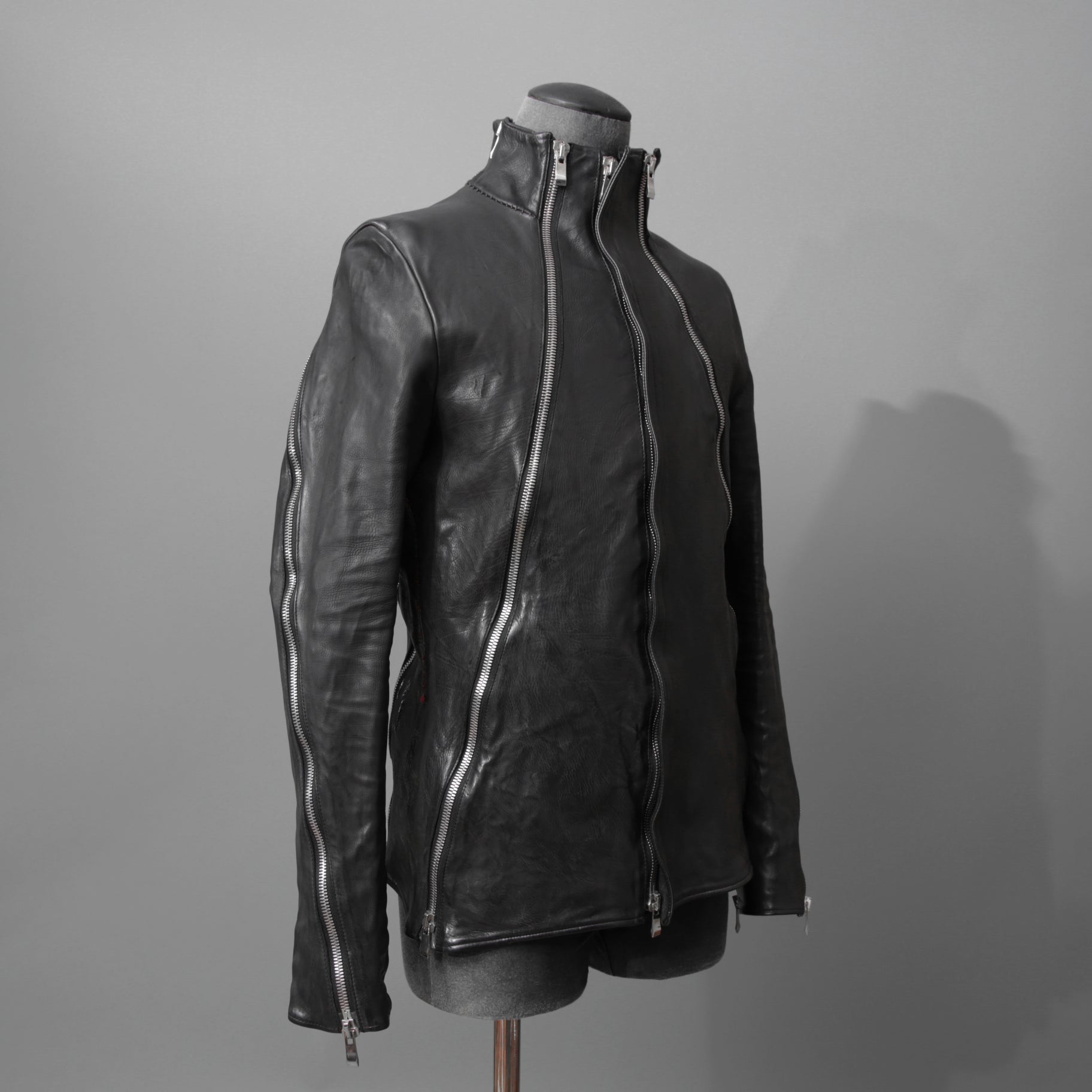incarnation インカネーション / 16AW 美品 Baby Calf Object Dyed Zip Seam / Leather Jacket / size XS (BLACK)