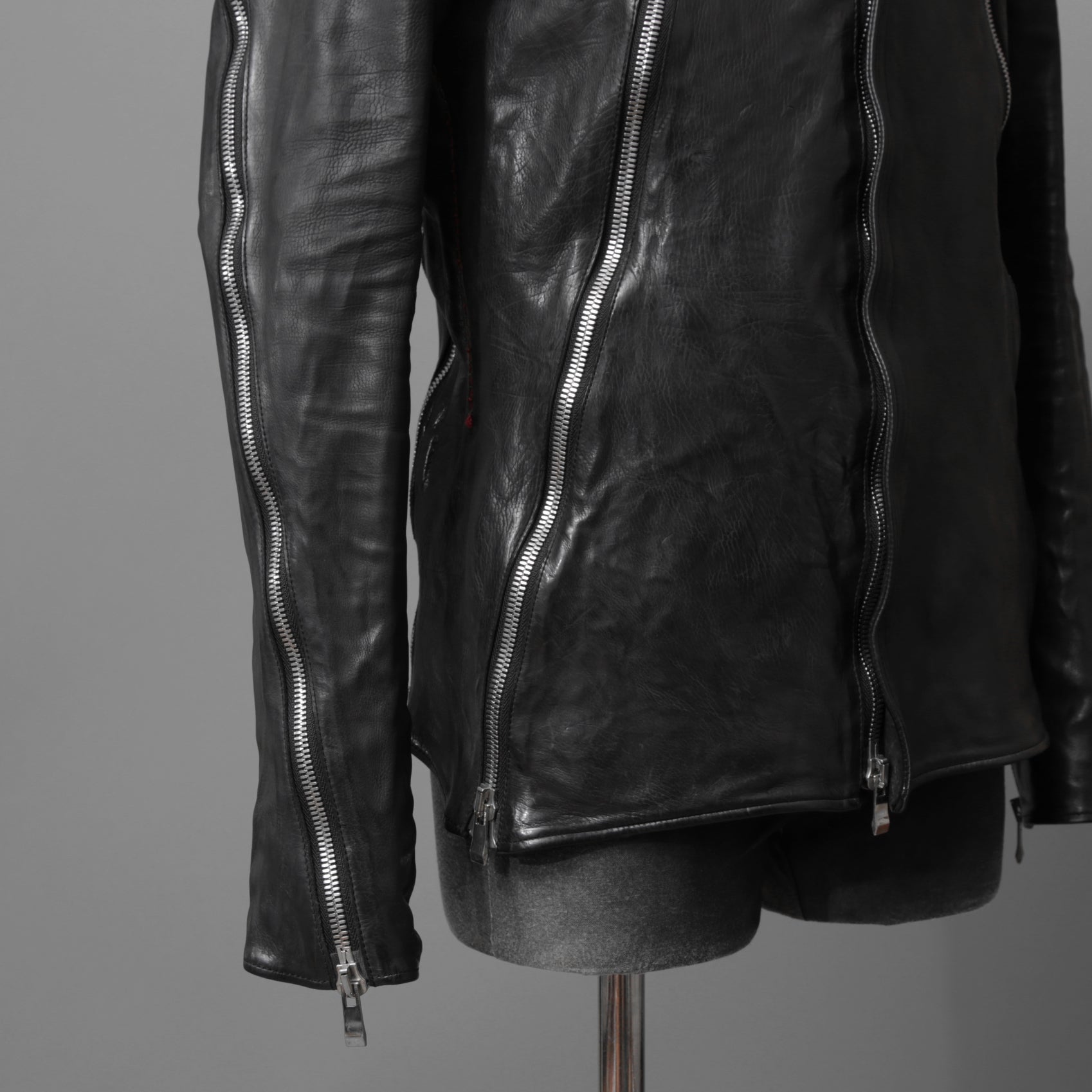 incarnation インカネーション / 16AW 美品 Baby Calf Object Dyed Zip Seam / Leather Jacket / size XS (BLACK)