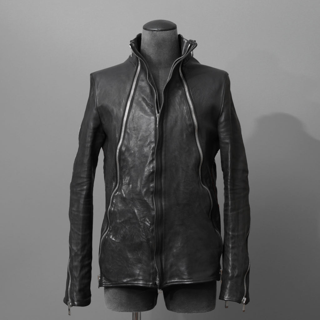 incarnation インカネーション / 16AW 美品 Baby Calf Object Dyed Zip Seam / Leather Jacket / size XS (BLACK)