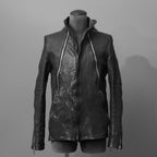 incarnation インカネーション / 16AW 美品 Baby Calf Object Dyed Zip Seam / Leather Jacket / size XS (BLACK)