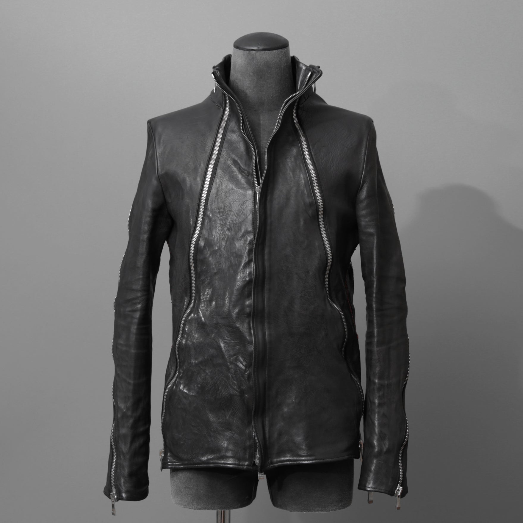 incarnation インカネーション / 16AW 美品 Baby Calf Object Dyed Zip Seam / Leather Jacket / size XS (BLACK)