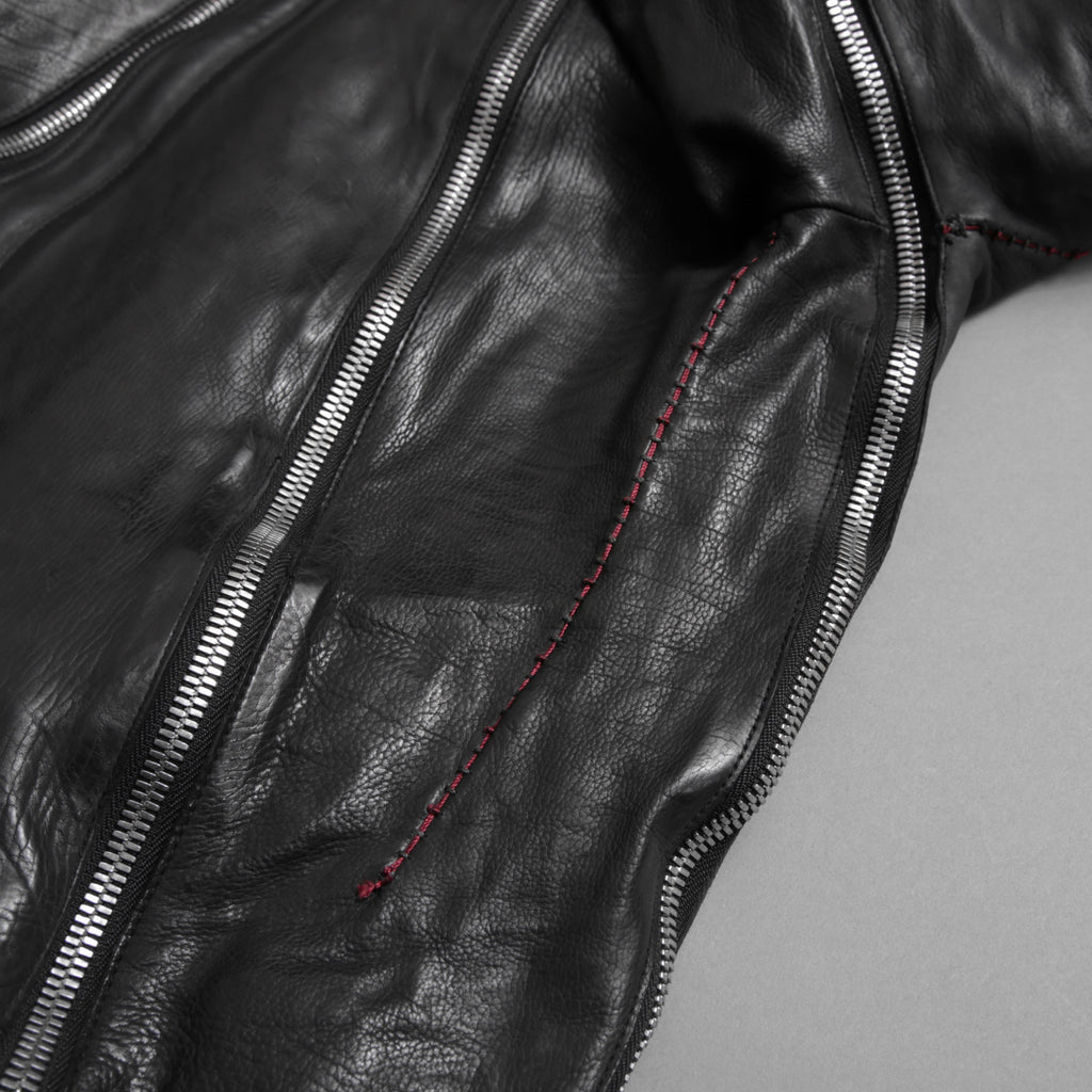incarnation インカネーション / 16AW 美品 Baby Calf Object Dyed Zip Seam / Leather Jacket / size XS (BLACK)