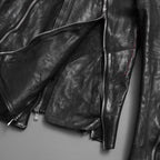 incarnation インカネーション / 16AW 美品 Baby Calf Object Dyed Zip Seam / Leather Jacket / size XS (BLACK)
